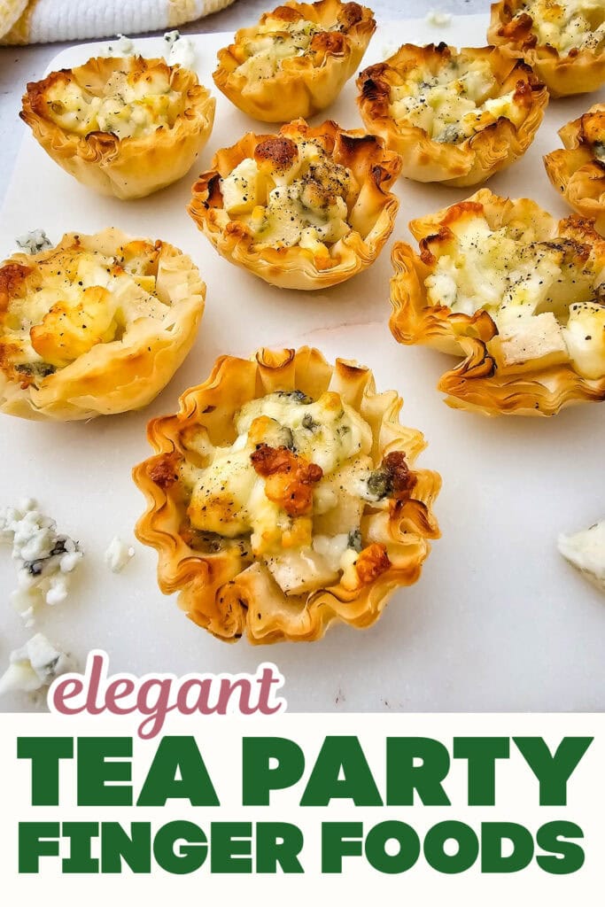 Tea Party Finger Food-Blue Cheese and Pear Phyllo Bites