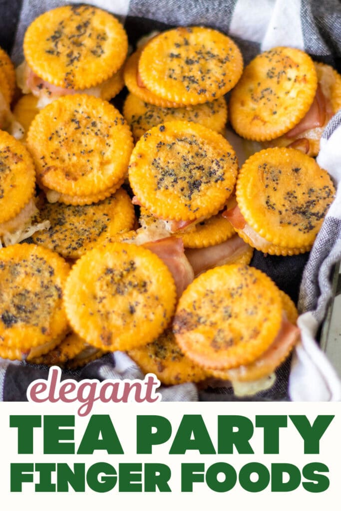 Tea Party Finger Food-Buttery Ritz Ham Sandwiches