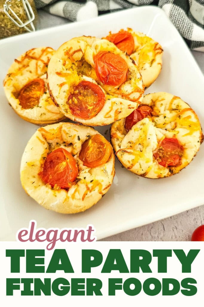 Tea Party Finger Food-Cheesy Tomato Focaccia Rolls