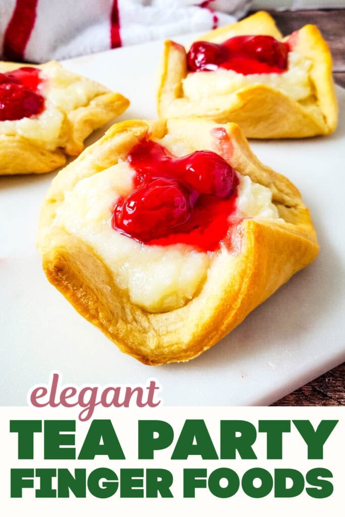 Tea Party Finger Food-Cherry Cheesecake Crescent Pastries