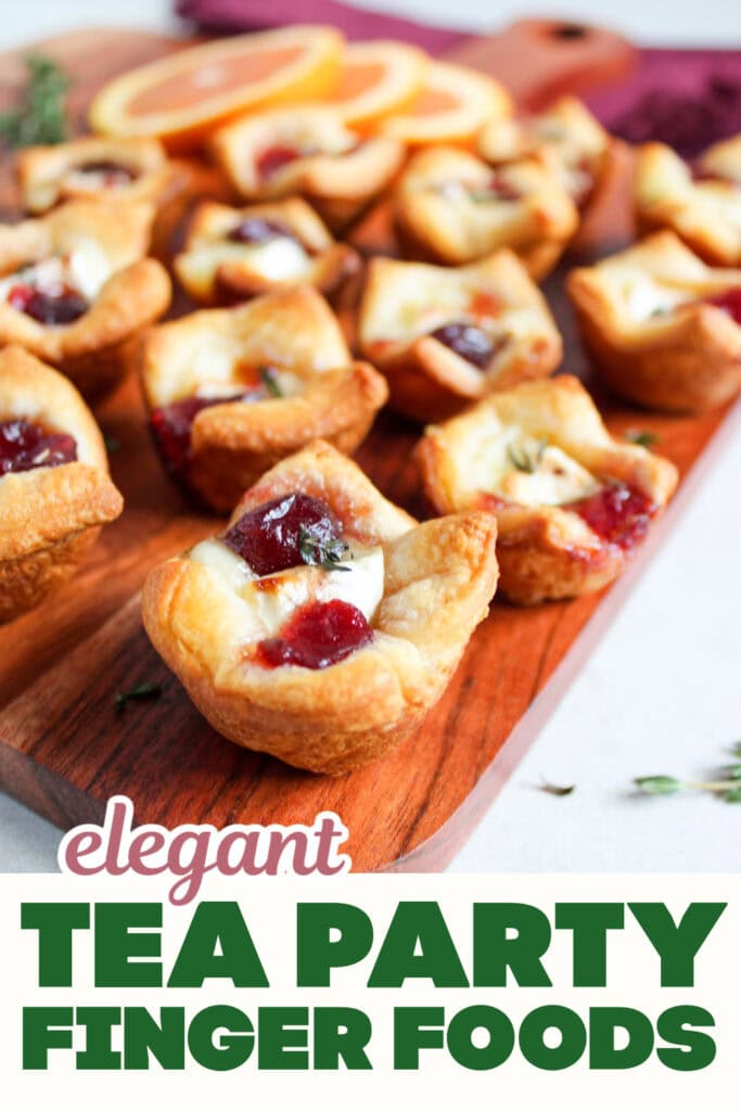 Tea Party Finger Food-Cranberry Brie Bites