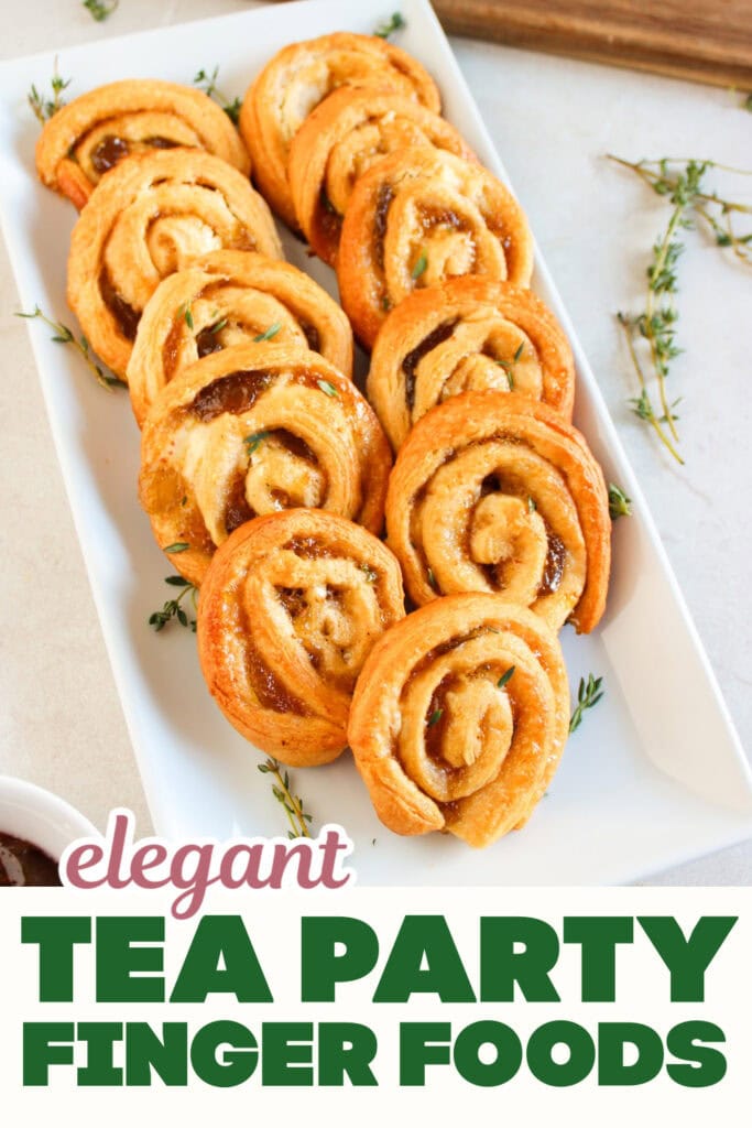 Tea Party Finger Food-Fig and Goat Cheese Pinwheel
