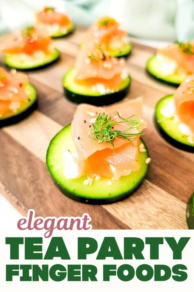 Tea Party Finger Food-Light Salmon Cucumber Bites