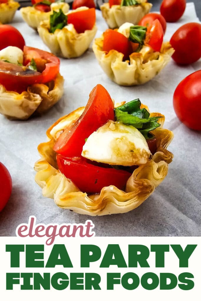 Tea Party Finger Food-Mini Caprese Cups