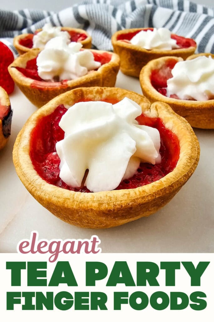 Tea Party Finger Food-Mini Strawberry Pies