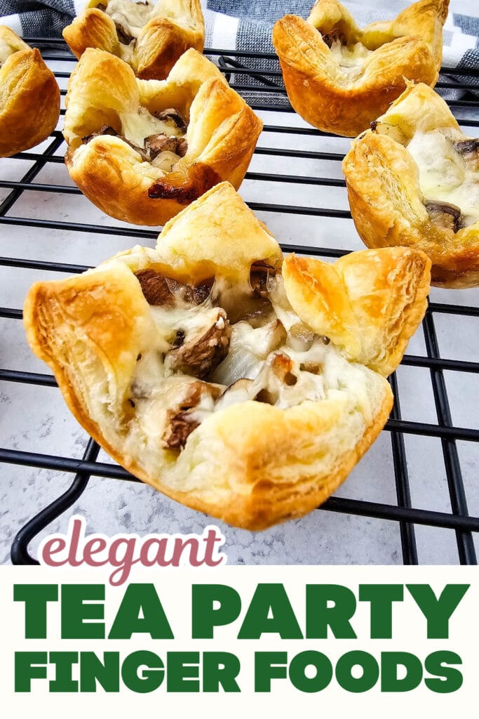 Tea Party Finger Food-Mushroom Puff Pastry Bites