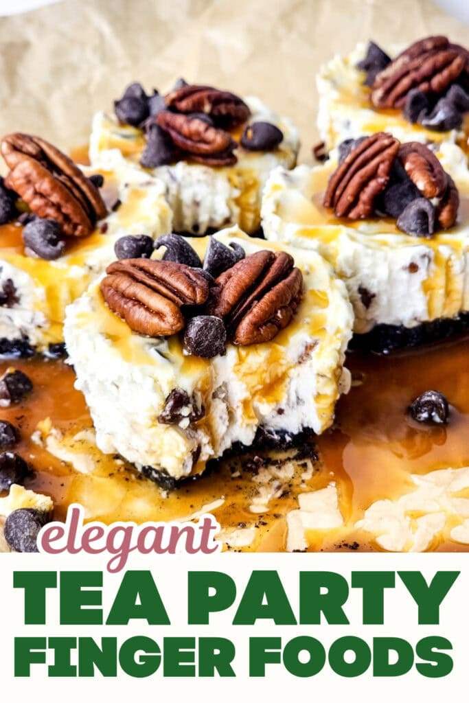 Tea Party Finger Food-No Bake Mini Turtle Cheesecakes
