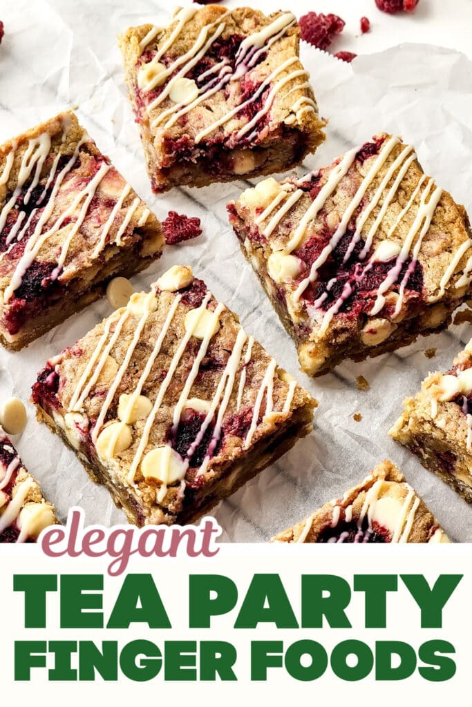 Tea Party Finger Food-Raspberry and White Chocolate Squares