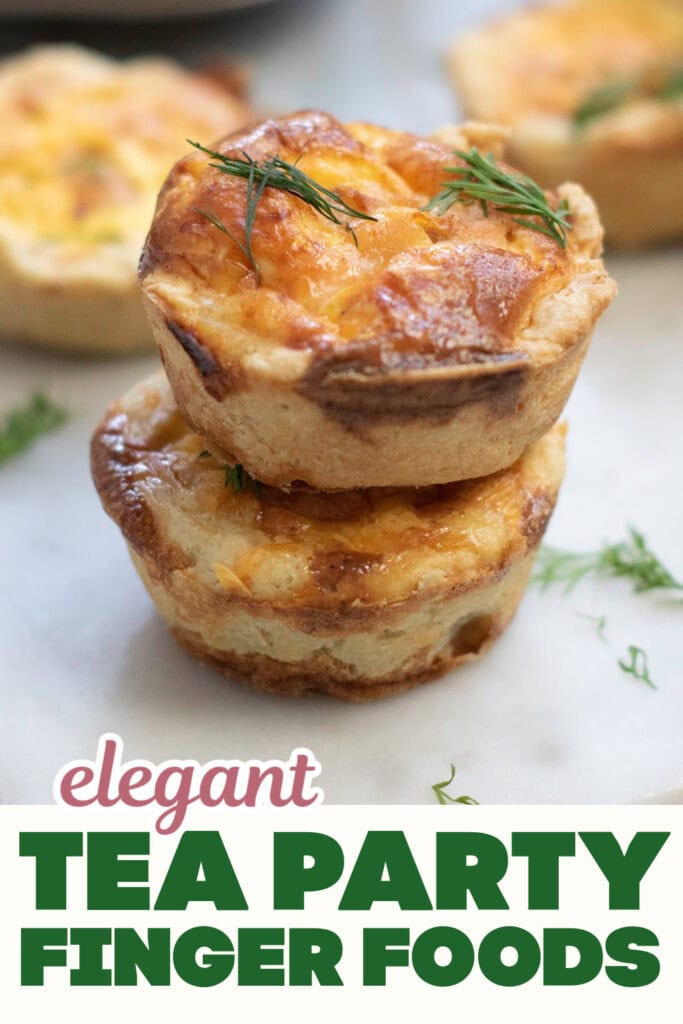 Tea Party Finger Food-Salmon and Cheese Mini Quiches