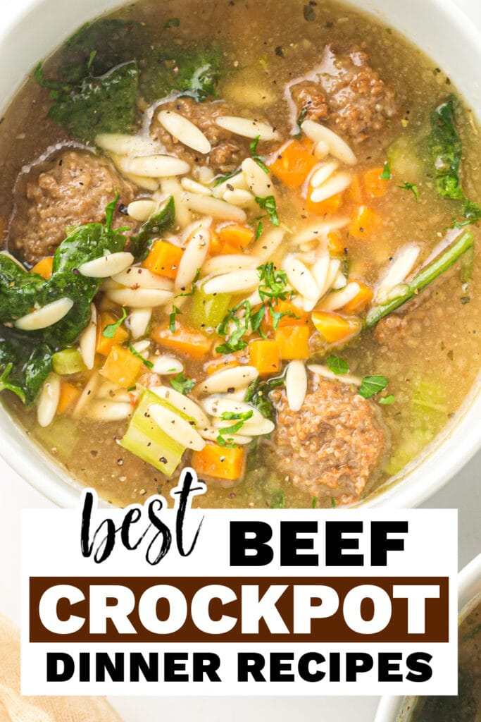 beef crockpot recipes - Slow Cooker Italian Wedding Soup