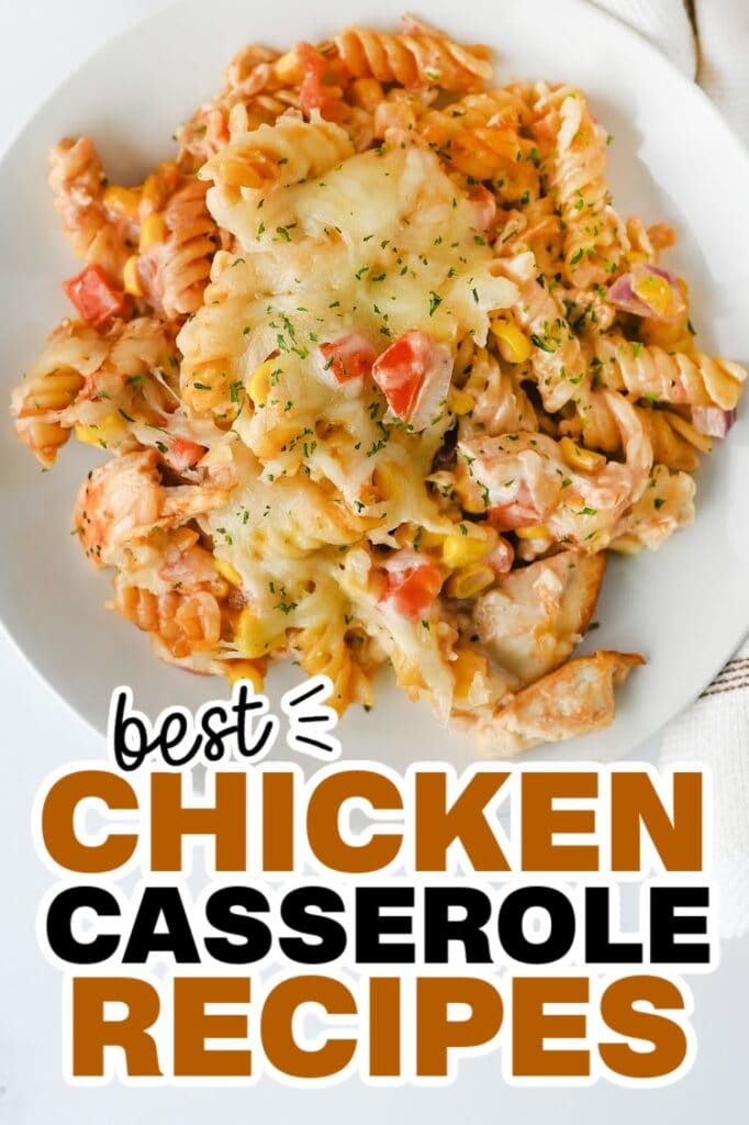 chicken casserole recipes - BBQ Ranch Chicken Pasta Bake Casserole