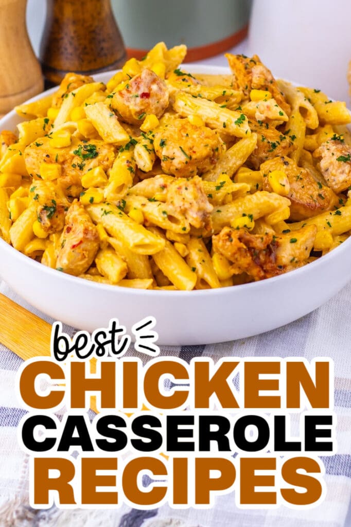 chicken casserole recipes - Creamy Cajun Corn Chicken Pasta
