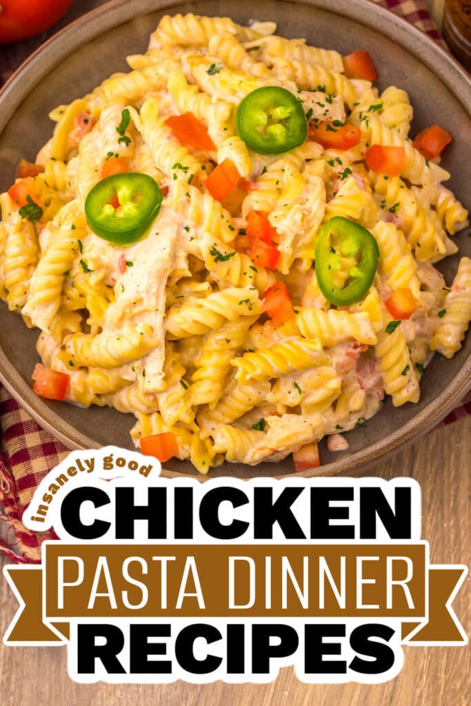 chicken pasta dinner - Slow Cooker Creamy Queso Chicken Pasta
