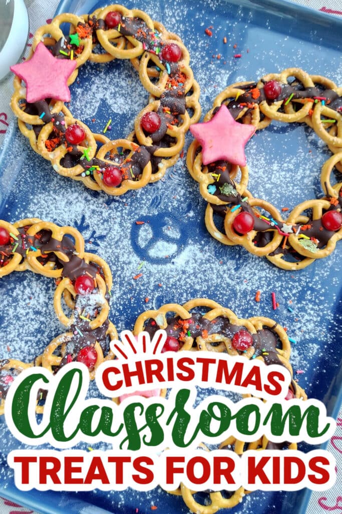 christmas classroom treats - Merry Christmas Wreath