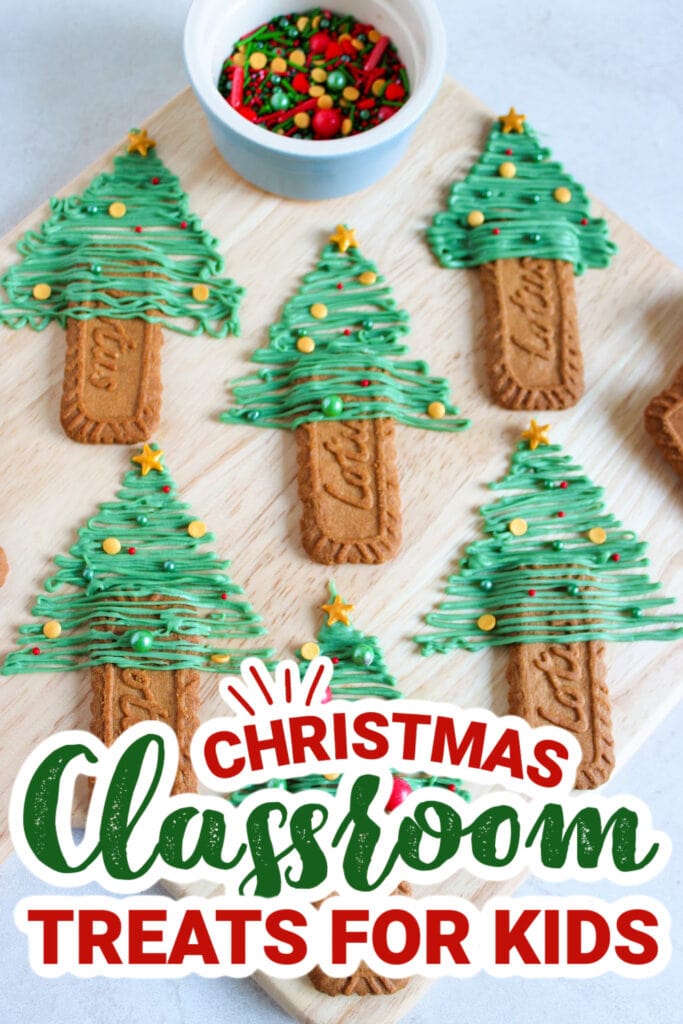 christmas classroom treats - Biscoff Chocolate Christmas Tree