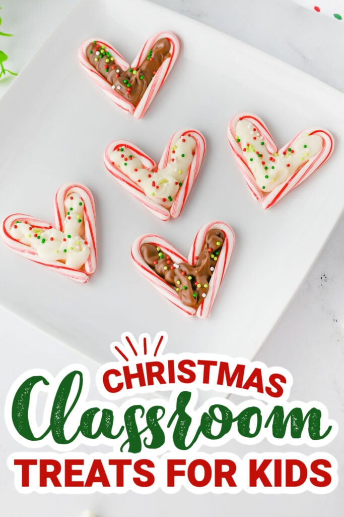 christmas classroom treats - Candy Cane Hearts