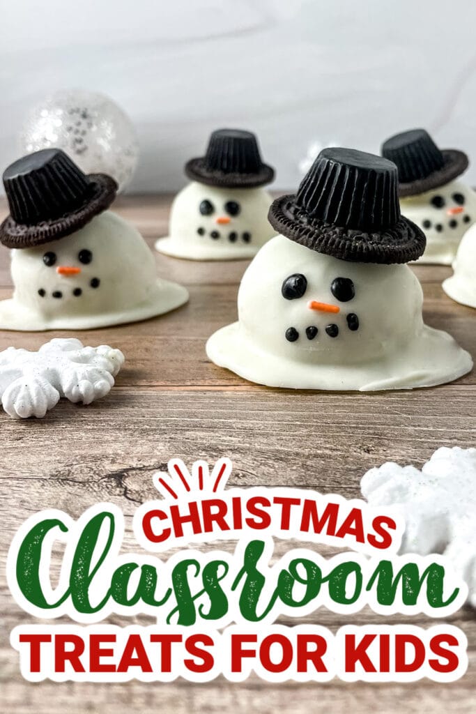 christmas classroom treats - Cookie Dough Snowman Truffles