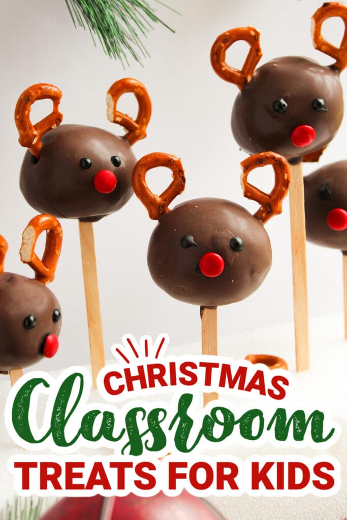 christmas classroom treats - Reindeer Cake Pops
