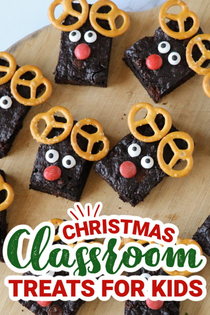 christmas classroom treats - Rudolph Brownies