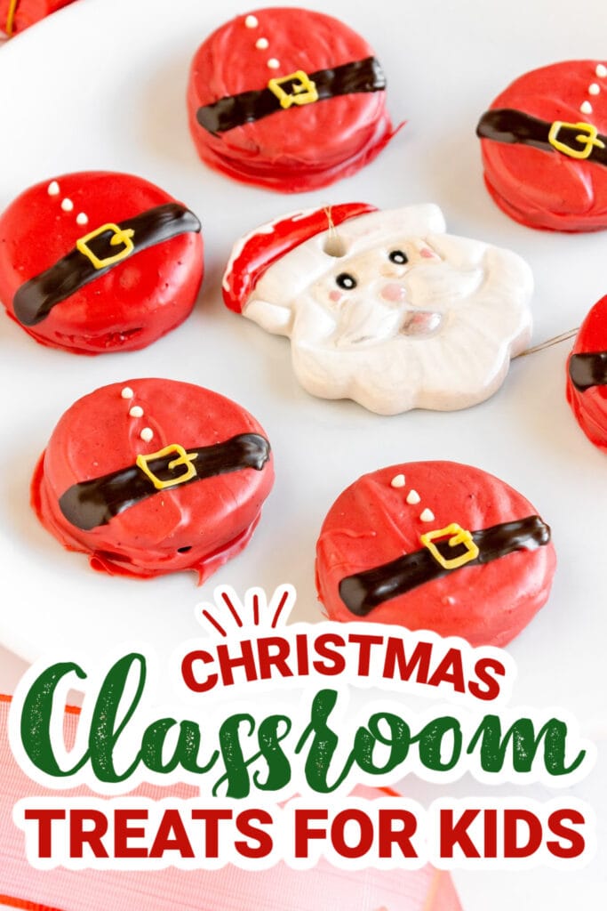 christmas classroom treats - Santa Oreos