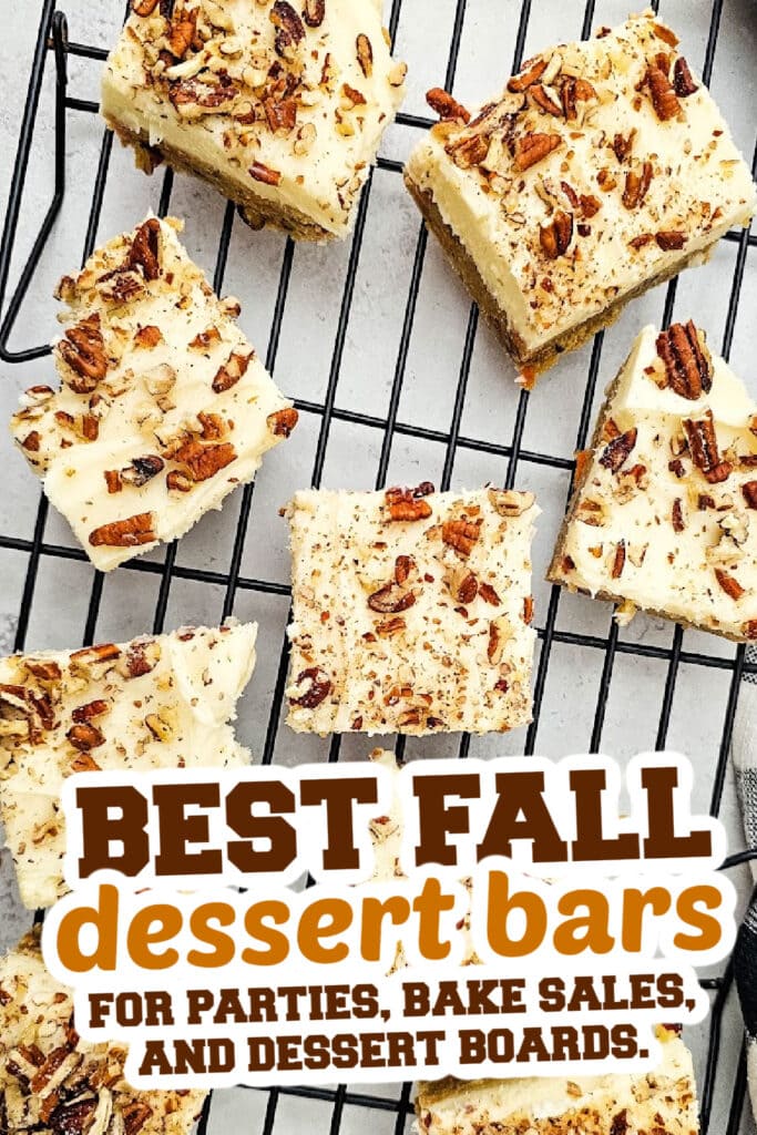 fall dessert bars - Carrot Cake Blondies with Pecans