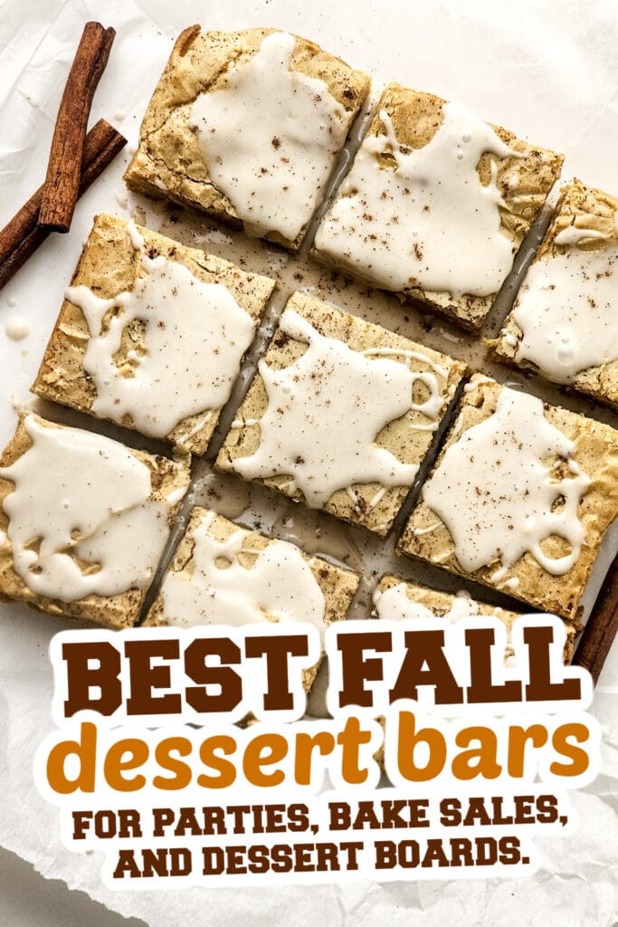 fall dessert bars - Chai Latte Blondies