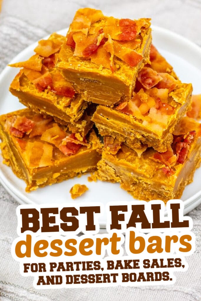 fall dessert bars - Chewy Maple Bacon Fudge