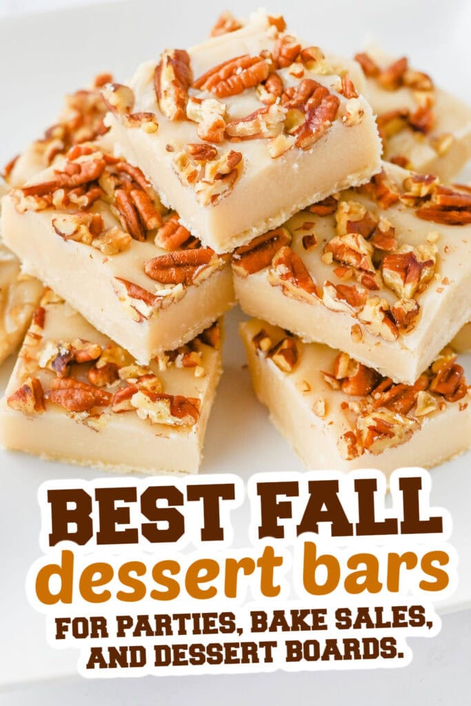 fall dessert bars - Pecan Pie Fudge Bites