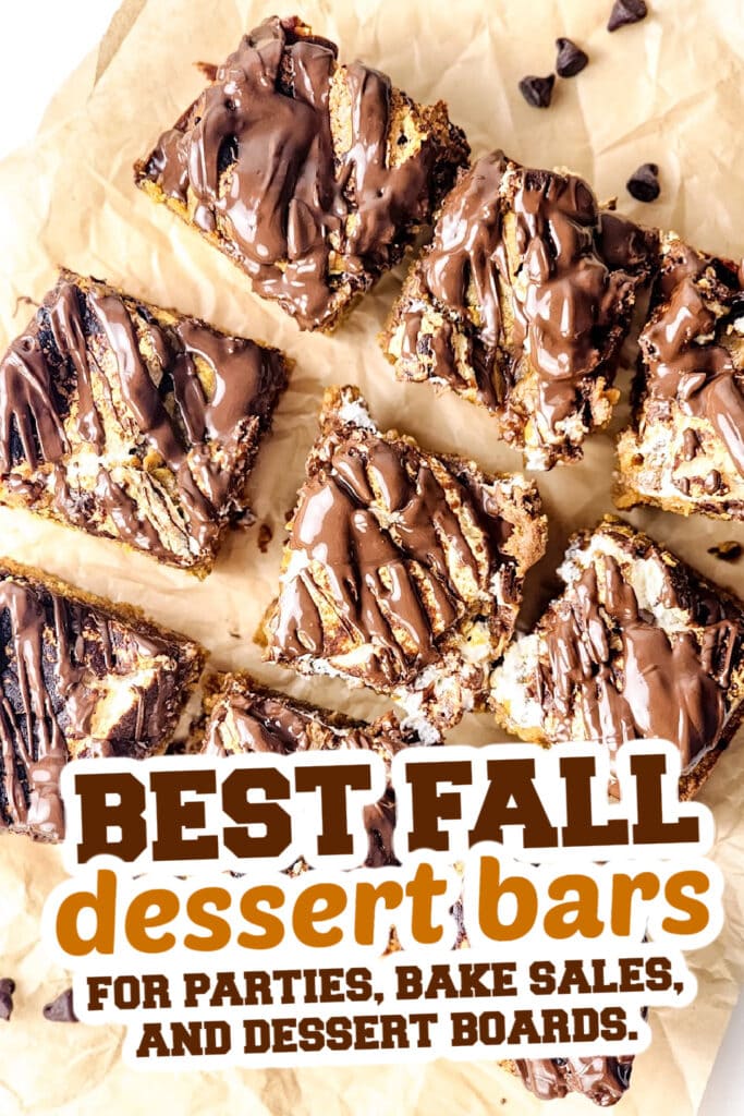 fall dessert bars - Pumpkin Sāmores Bars