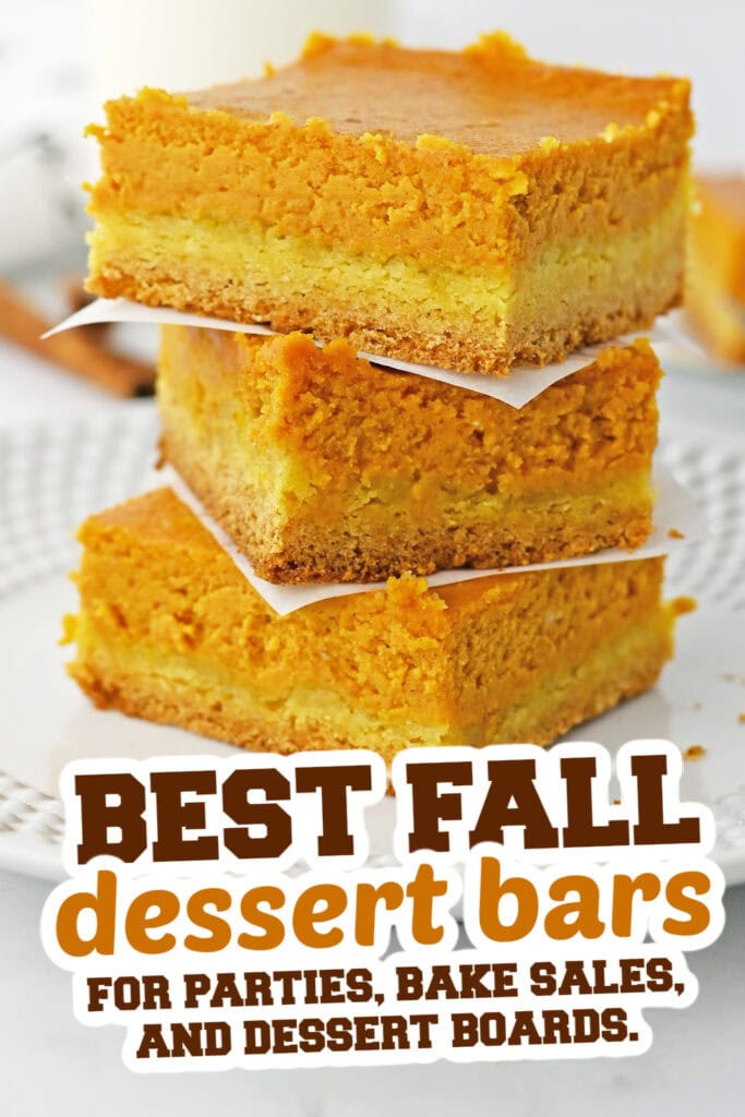 fall dessert bars - Pumpkin Spice Gooey Bars