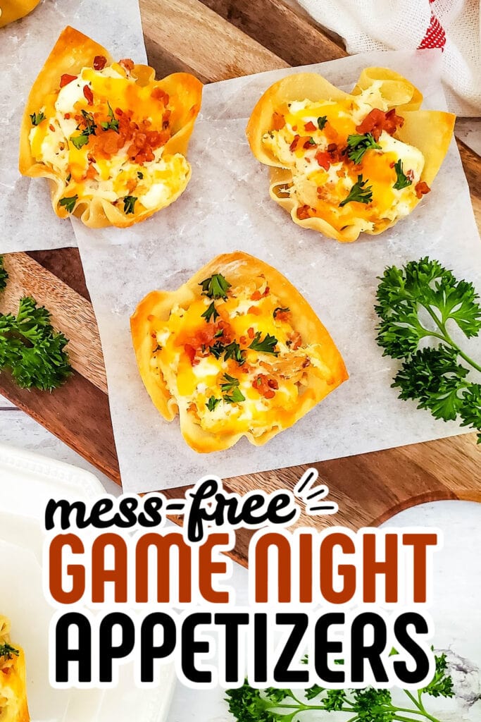game night appetizers - Chicken Wonton Cups