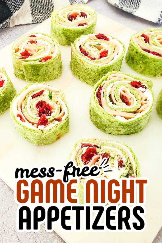 game night appetizers - Cranberry Turkey Pinwheels