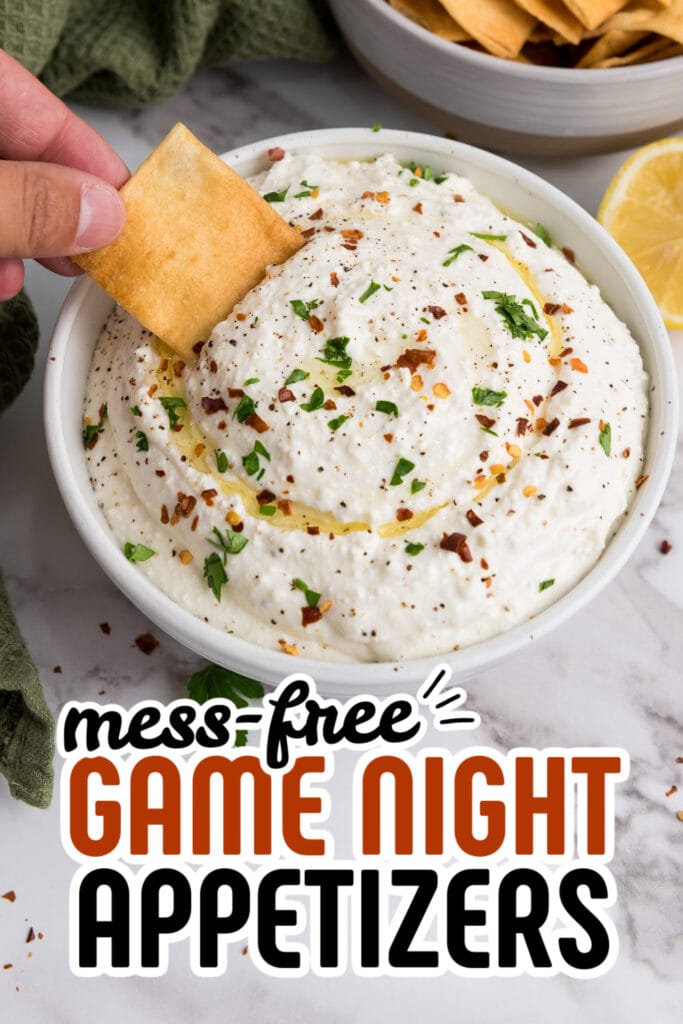 game night appetizers - Lemony Whipped Feta Dip