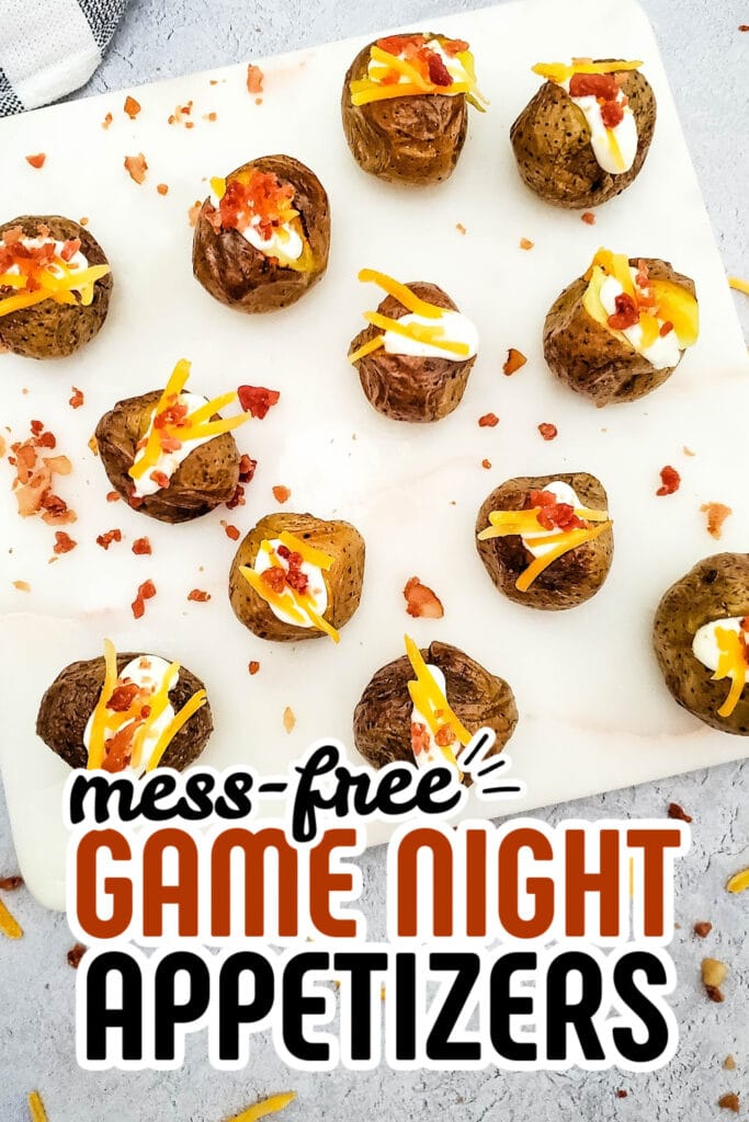 game night appetizers - Loaded Mini Baked Potato Bites