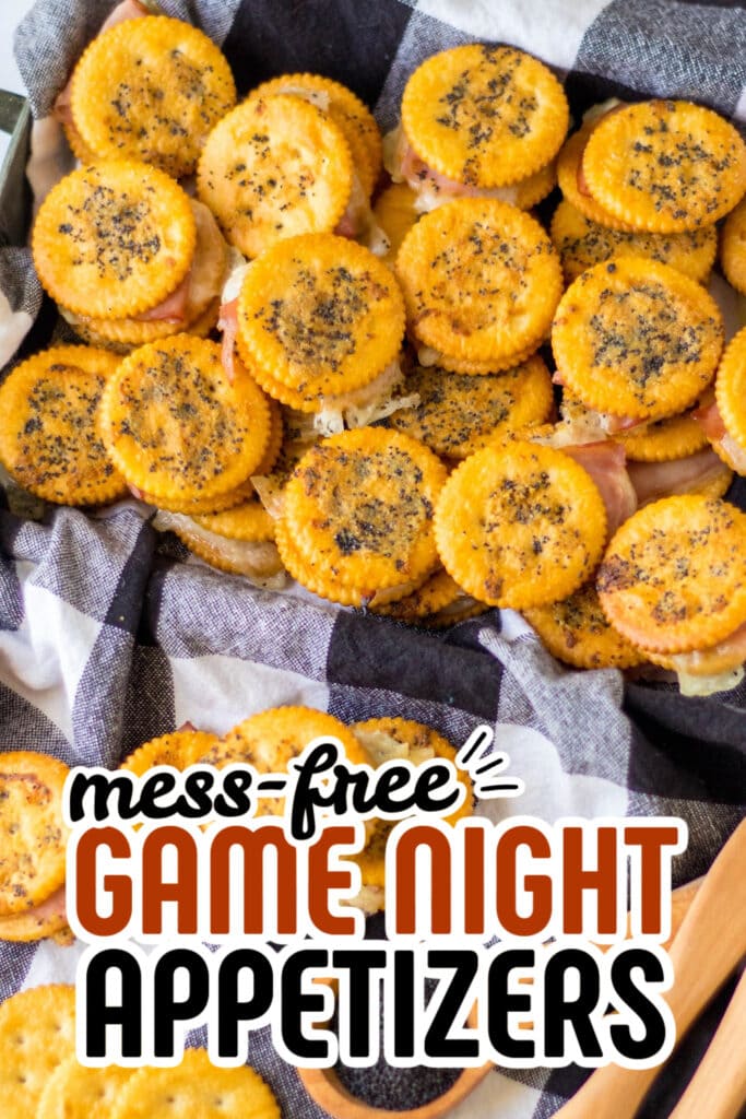 game night appetizers -Ritz Ham Sandwiches