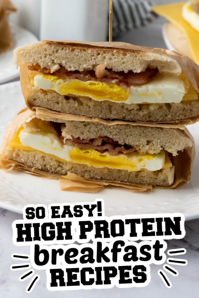 high protein breakfast - Freezer-Friendly Bacon and Sausage Breakfast Sandwiches