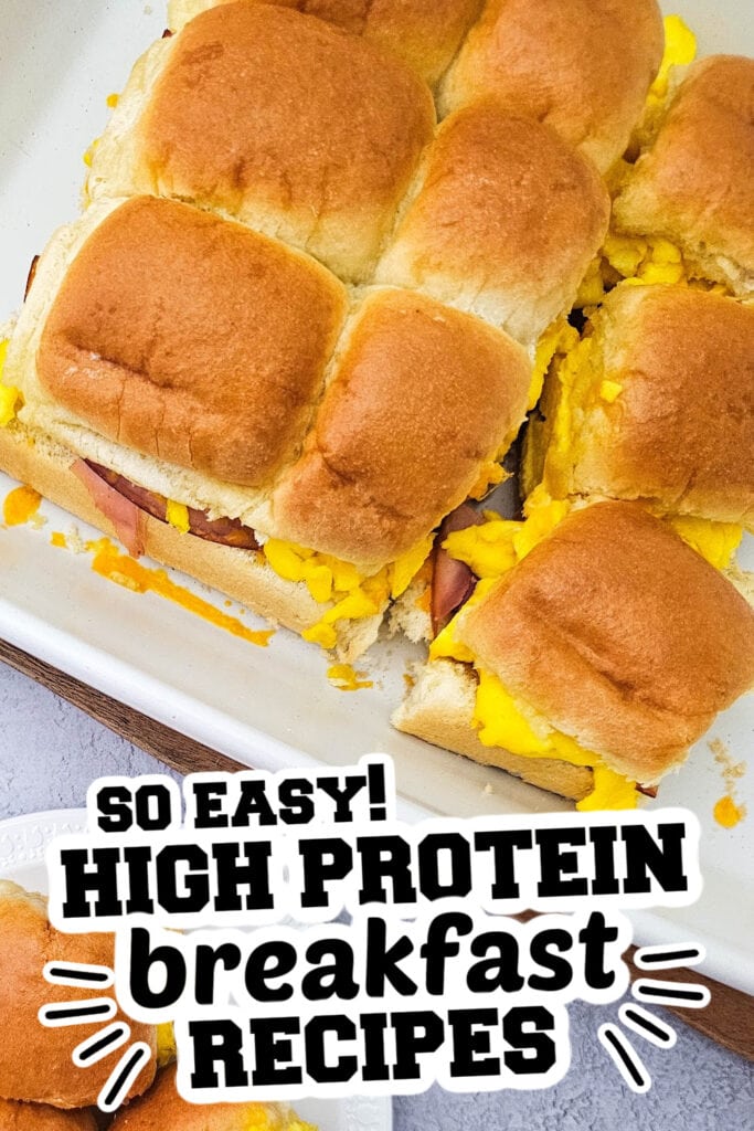 high protein breakfast -Ham and Cheese Breakfast Sliders