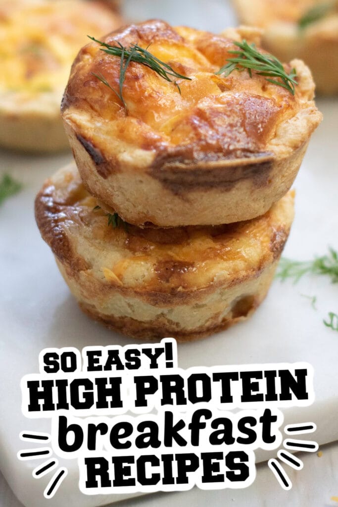 high protein breakfast -Salmon and Cheese Mini Quiches