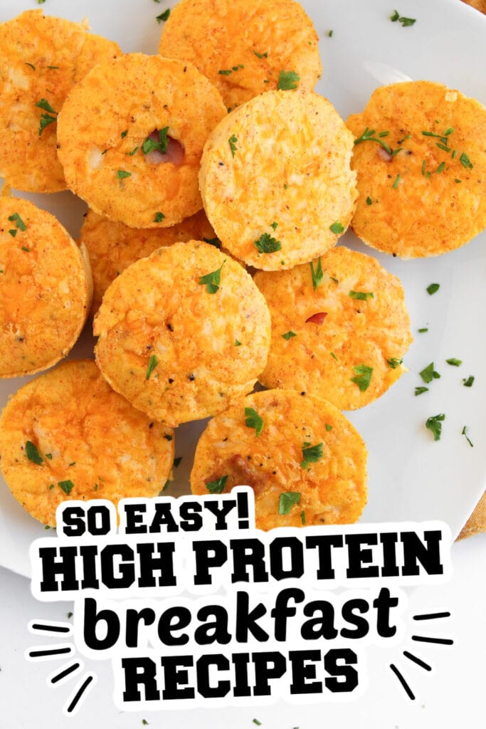 high protein breakfast - ham and cheese egg bites