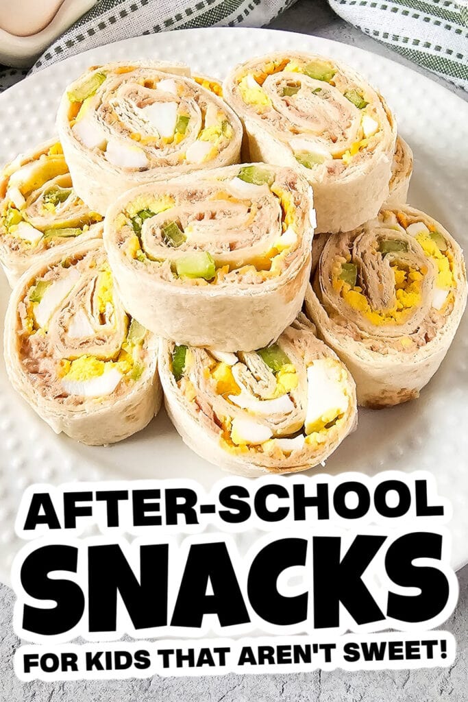 kids school snacks - Tuna Salad Pinwheels