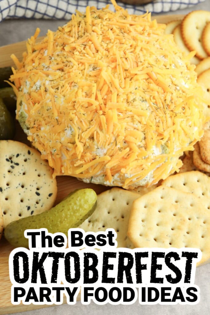 oktoberfest party foods - Cheddar Pickle Cheese Ball