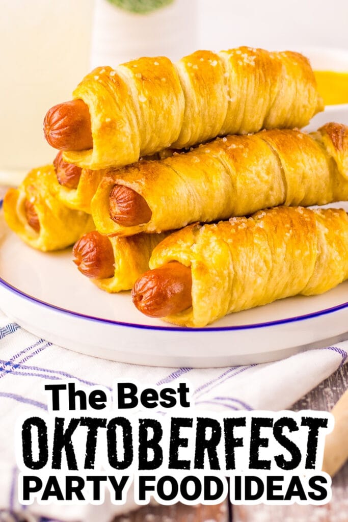 oktoberfest party foods - Copycat Auntie Anne's Pretzel Dogs