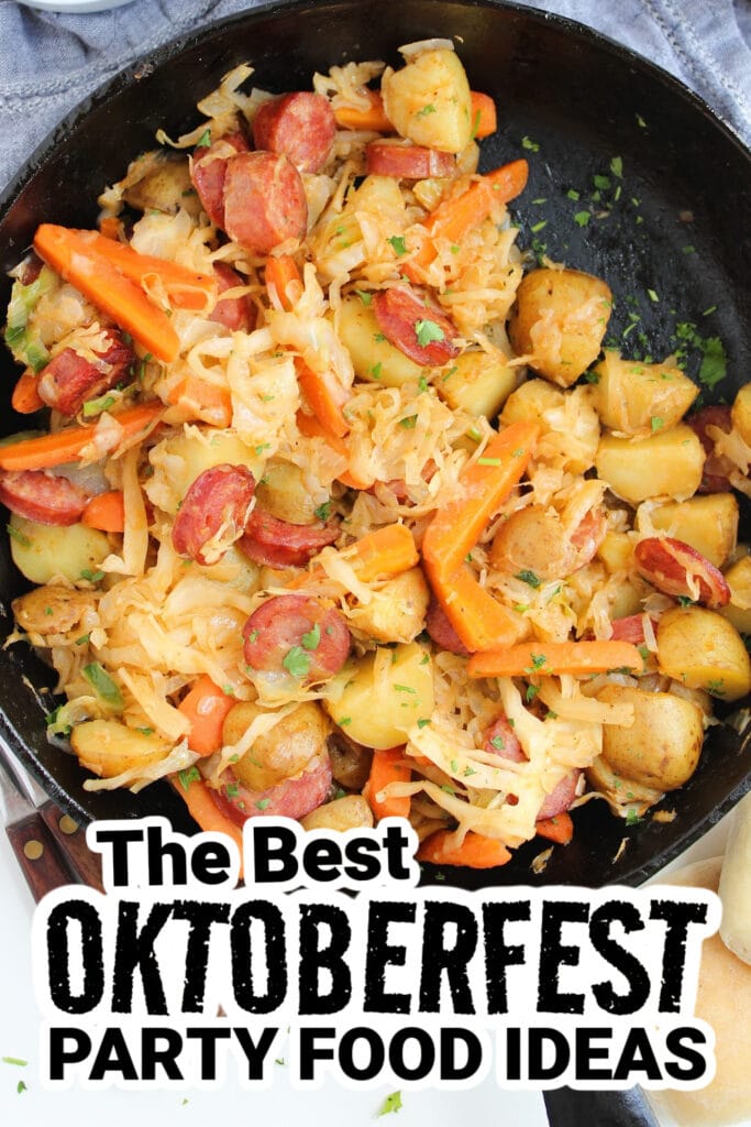oktoberfest party foods - Sausage, Cabbage, and Potato Skillet