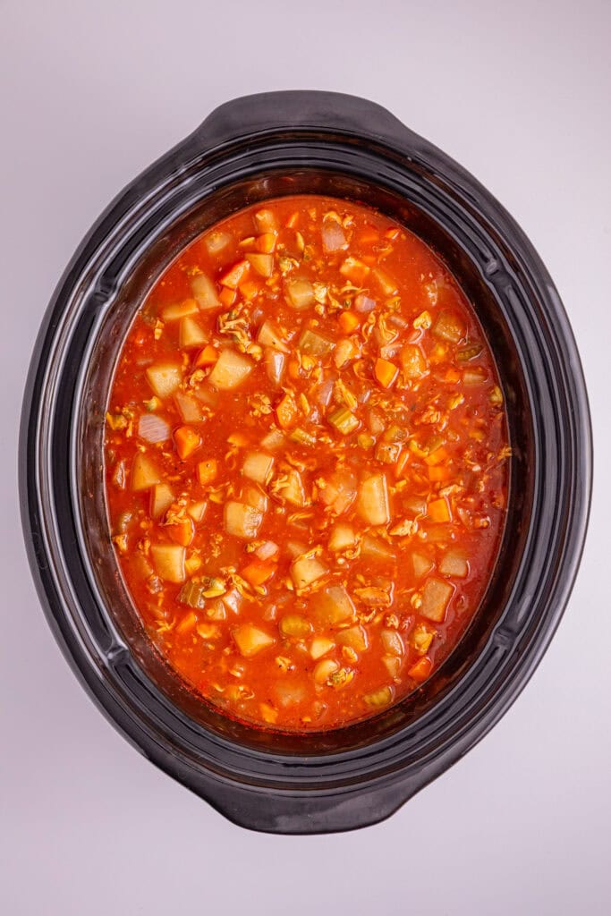 Slow Cooker Manhattan Clam Chowder Process Photo