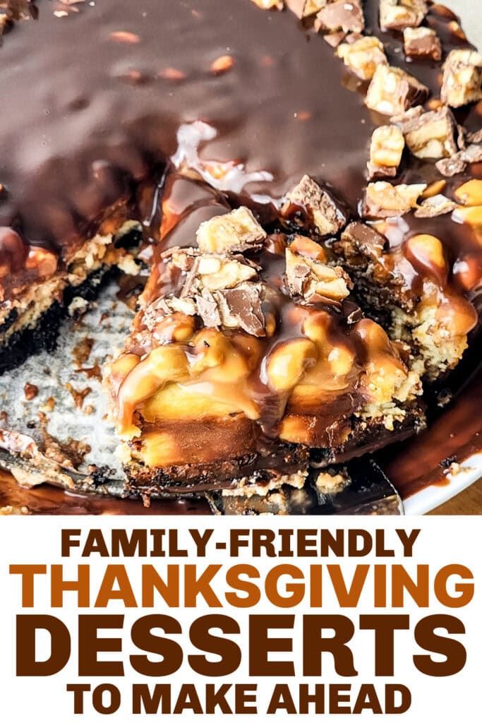 thanksgiving desserts - Snickers Cheesecake