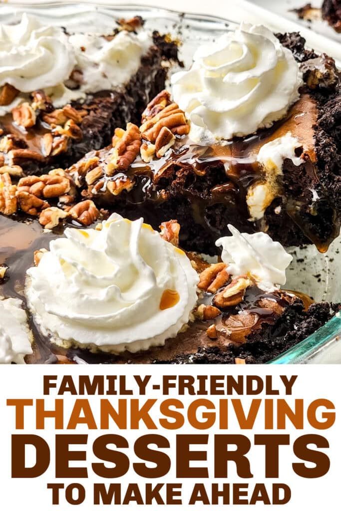 thanksgiving desserts - Turtle Brownie Pie