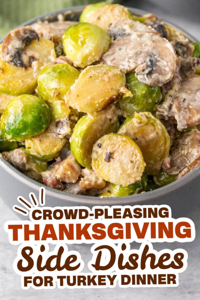 thanksgiving side dish recipes - Creamy Brussels Sprouts with Pancetta