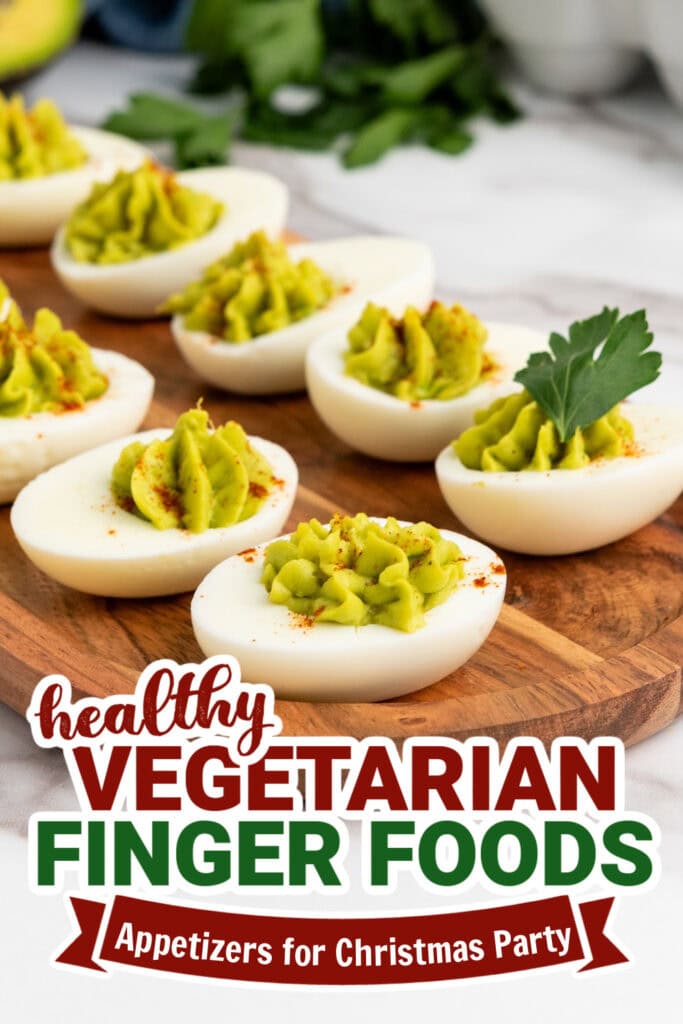 vegetarian appetizers for christmas party - Avocado Deviled Eggs