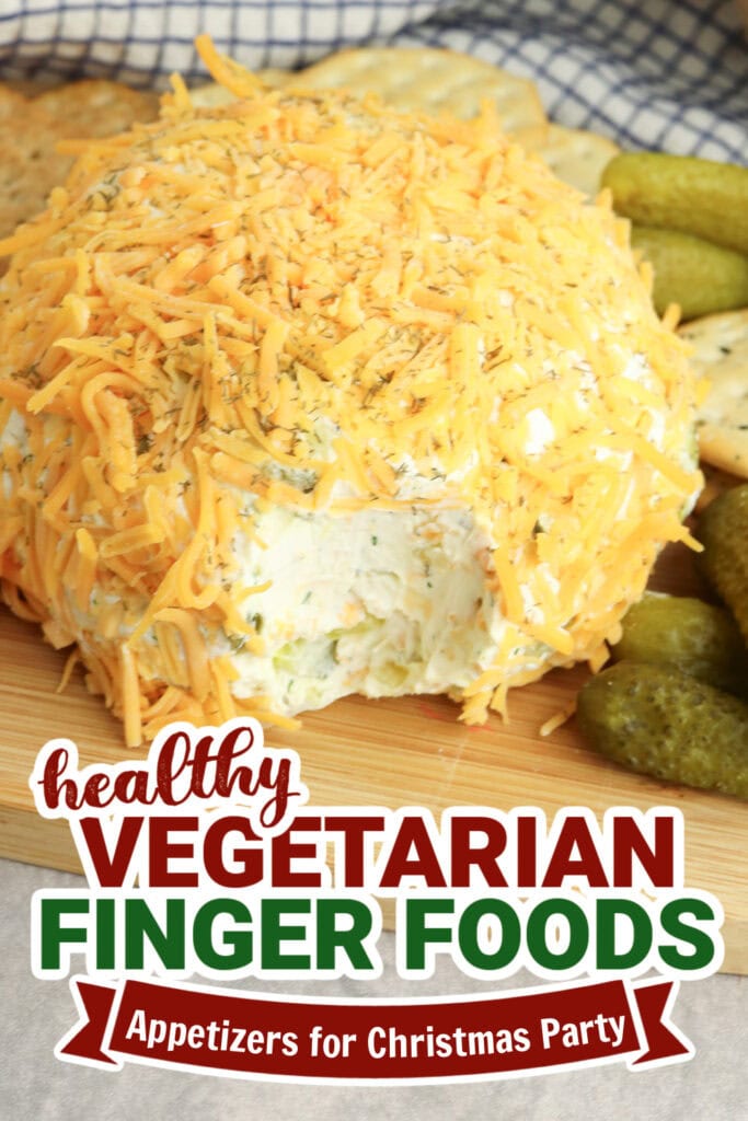 vegetarian appetizers for christmas party - Cheddar Pickle Cheese Ball