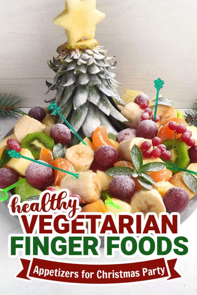 vegetarian appetizers for christmas party - Christmas Pineapple Tree Fruit Tray